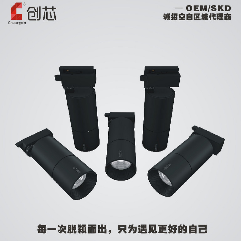 创芯简约黑色轨道灯