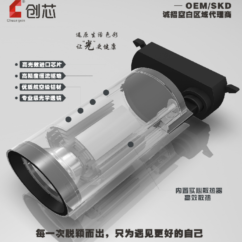 创芯透明轨道灯