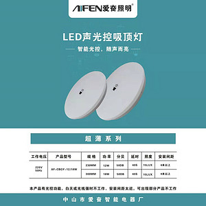 LED声光控吸顶灯