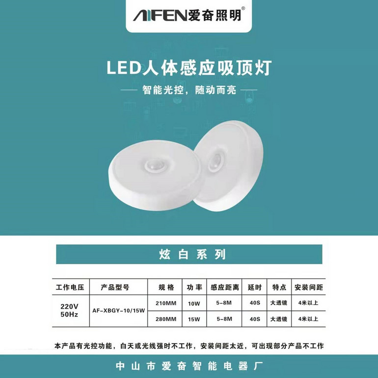 LED人体感应吸顶灯