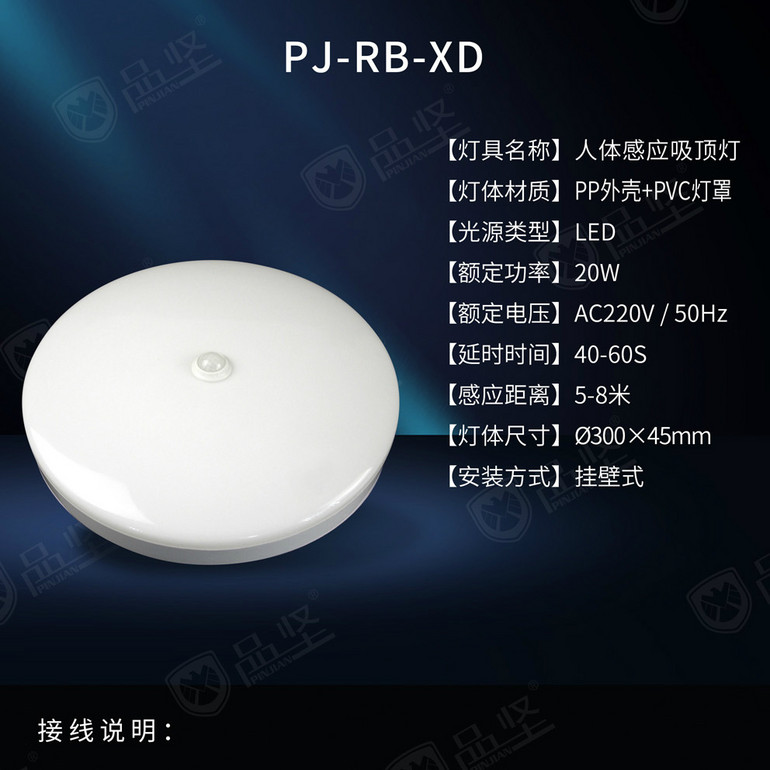挂壁式人体感应吸顶灯    