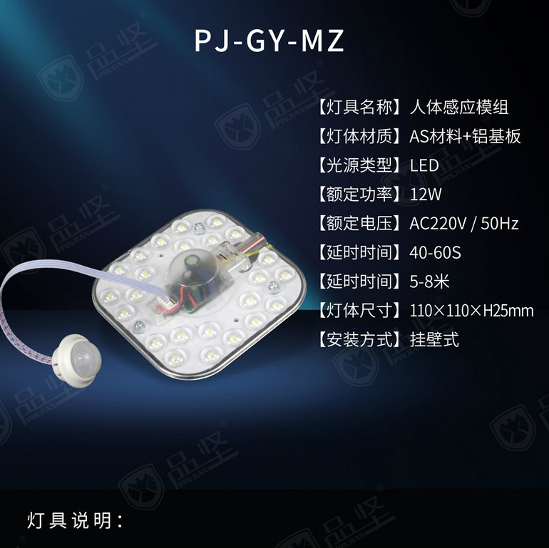 12W人体感应模组    