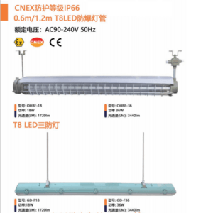 IP66户外高亮T8 LED防爆灯管