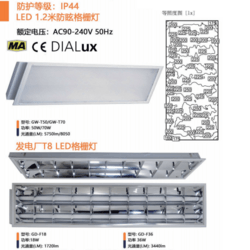 IP44室内高亮LED防眩格栅灯