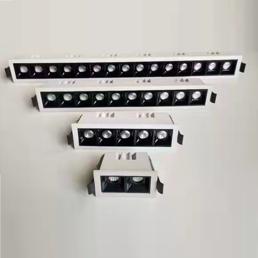 嵌入式暗装防眩格栅线条LED射灯