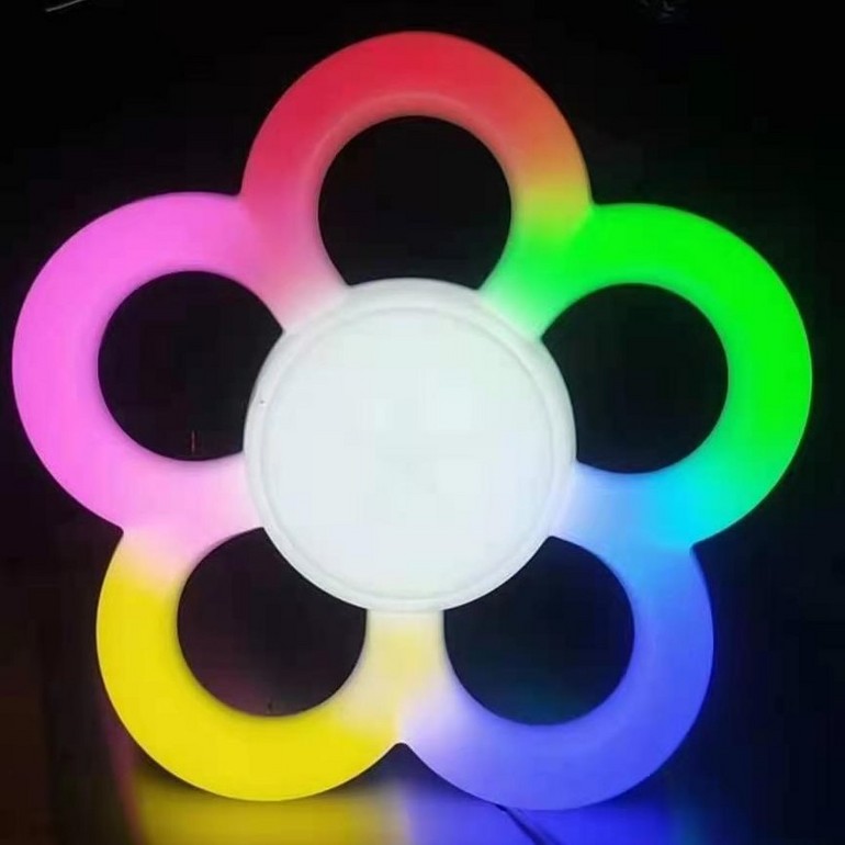 家用卧室彩色LED梅花环形球泡