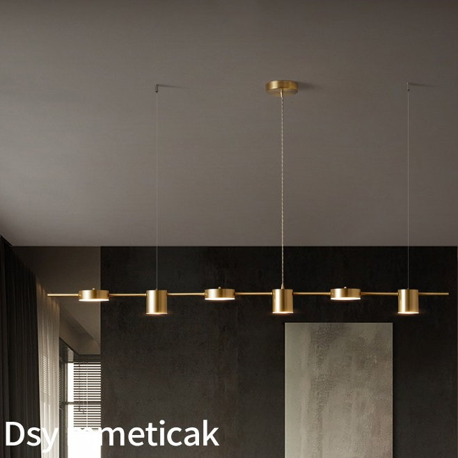 金色时尚个性创意餐厅卧室LED吊灯