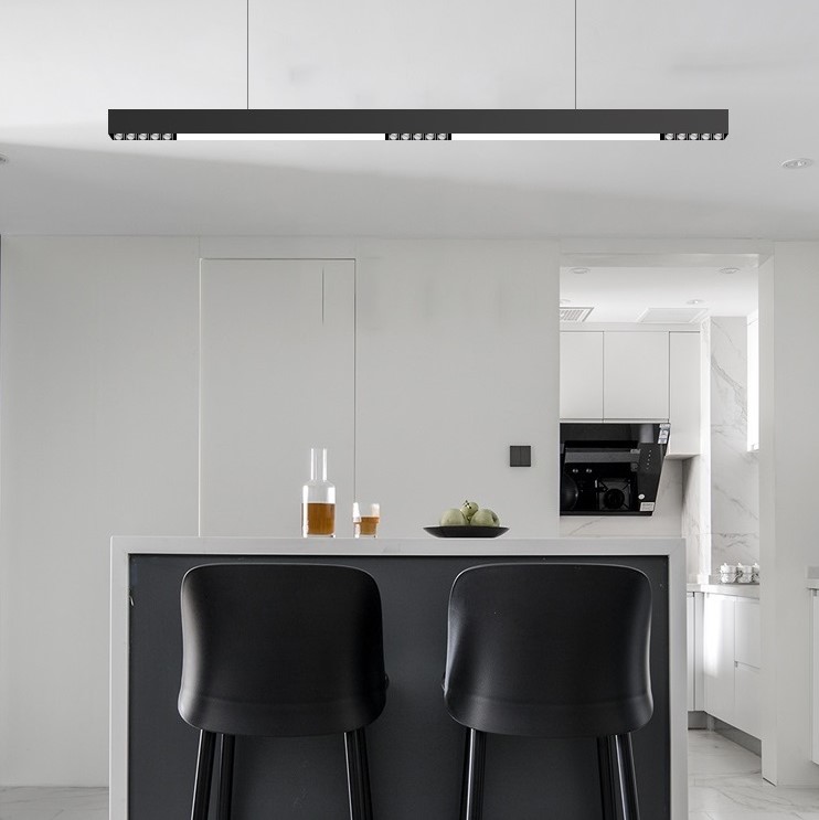 餐厅卧室北欧现代简约长条吊灯