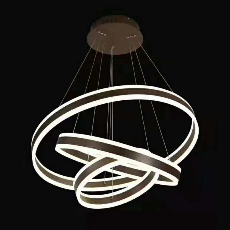 现代黑色上下发光吊灯