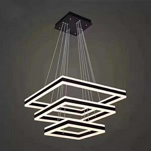 方形上下发光简约吊灯