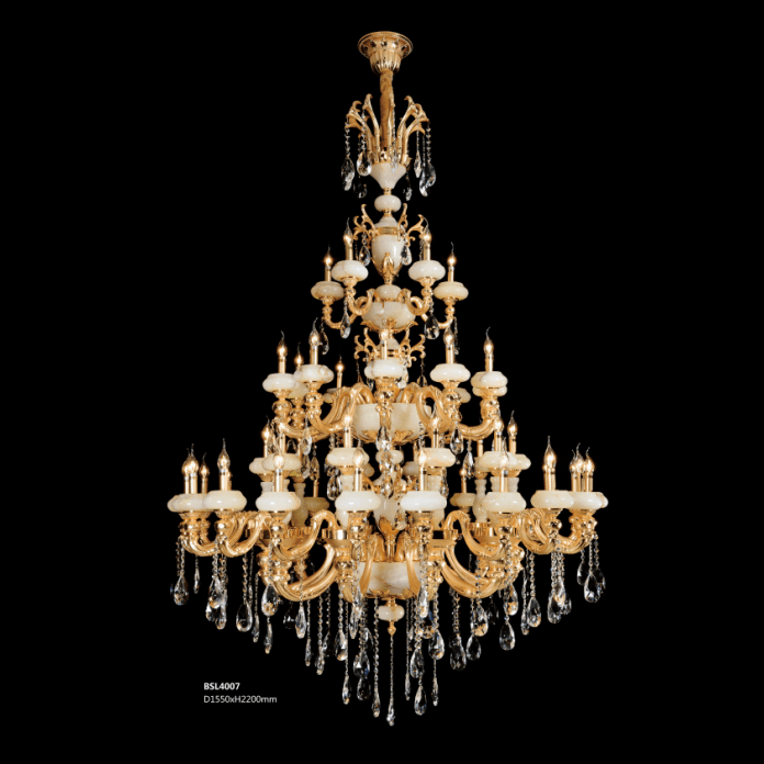 欧式玉石轻奢水晶吊灯