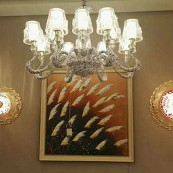 现代室内酒店白色吊灯