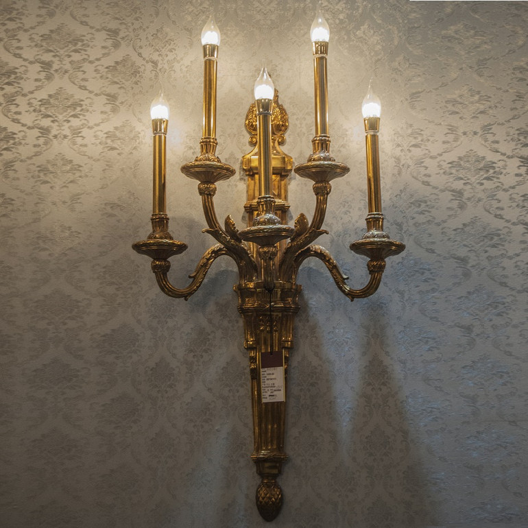 蜡烛法式全铜壁灯