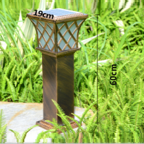 交叉格纹太阳能草坪灯