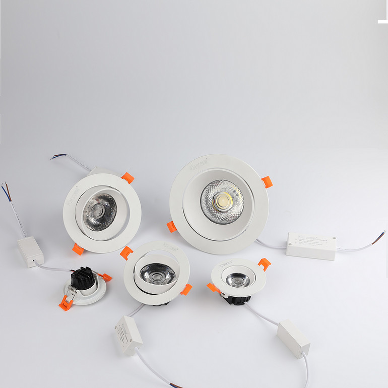 商业照明嵌入式吊顶可调节高亮COB筒灯