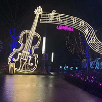 LED图案造型灯平面吉他大型场所景观灯