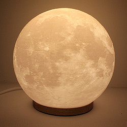室内高亮卧室客厅创意唯美3D打印月球台灯