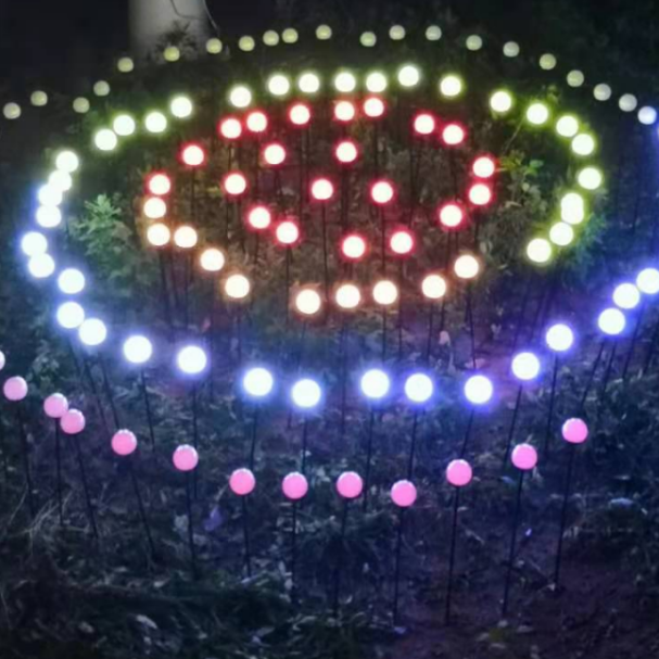 户外高亮草坪公园LED编程地插球灯