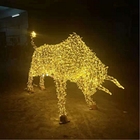 户外公园广场LED发光牛动物造型灯