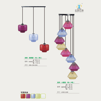 现代简约创意个性餐桌彩色餐厅LED吊灯