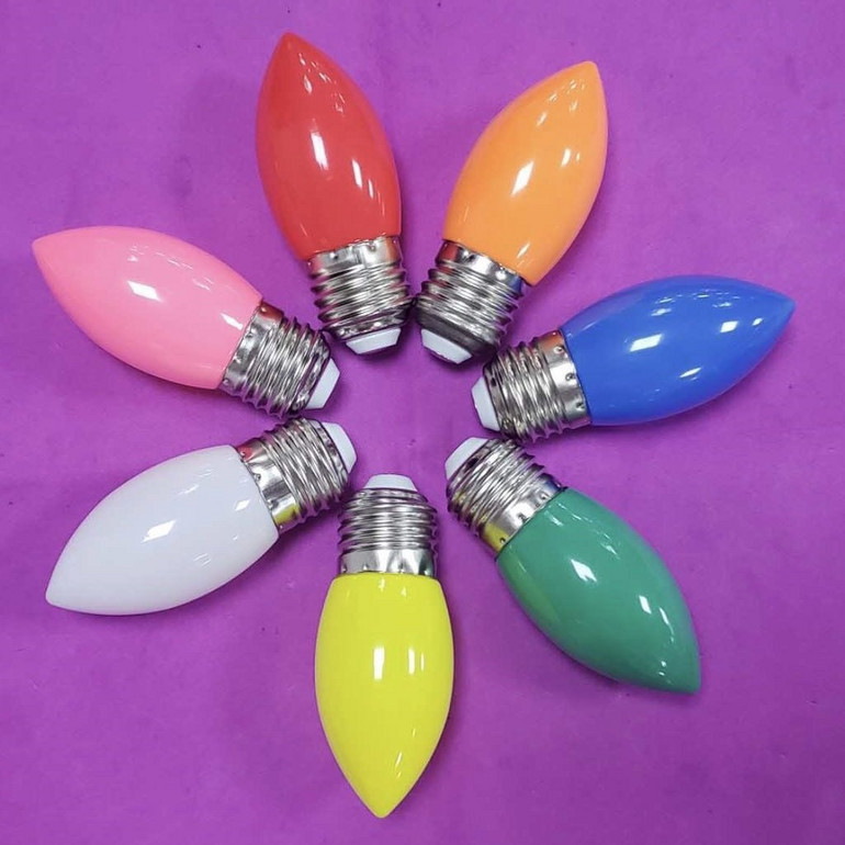 LED彩色装饰尖泡彩球