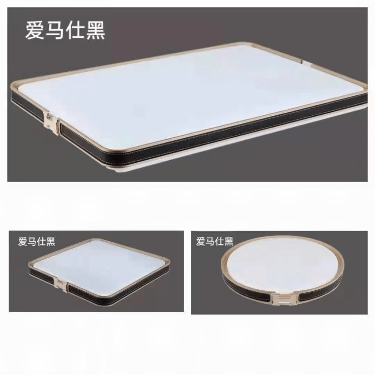 爱马仕黑超薄LED卧室客厅简约吸顶灯