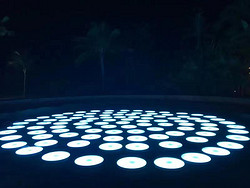 LED圆形发光地砖感应户外防水地埋灯