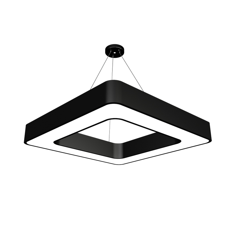 LED室内黑白创意铁质48w方形灯