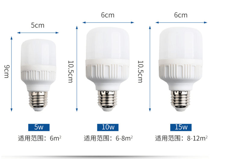 pc绝缘罩5w10w15w白光LED灯泡