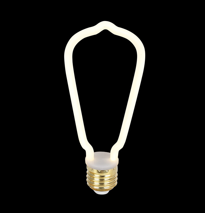 LED新款灯泡创意奶白灯泡形线条灯