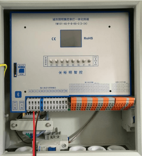 城市照明集控单灯8路一体化终端    