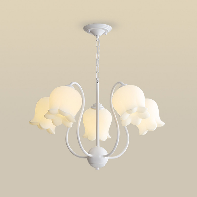 奶油风系列-设计师花朵餐厅吊灯