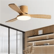 实木节能高效三色吊扇灯