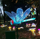 七彩变色单色可选LED动态蜻蜓125CM景观灯