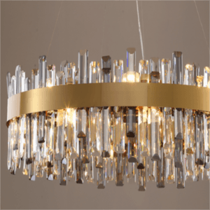 轻奢钛金水晶吊灯装饰灯