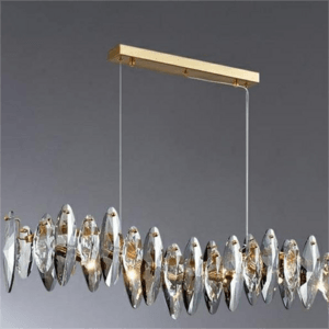 轻奢个性波浪水晶吊灯