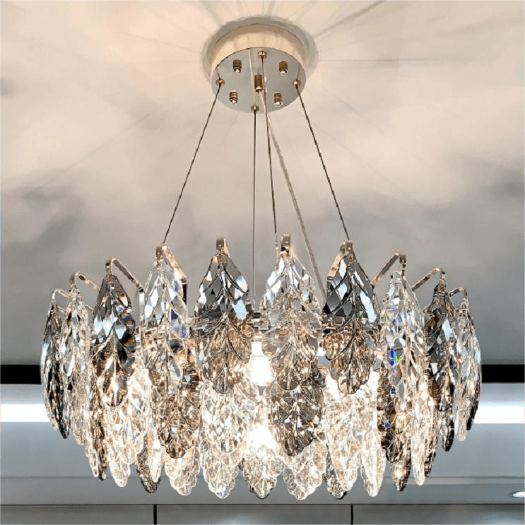 树叶水晶吊灯创意灯饰